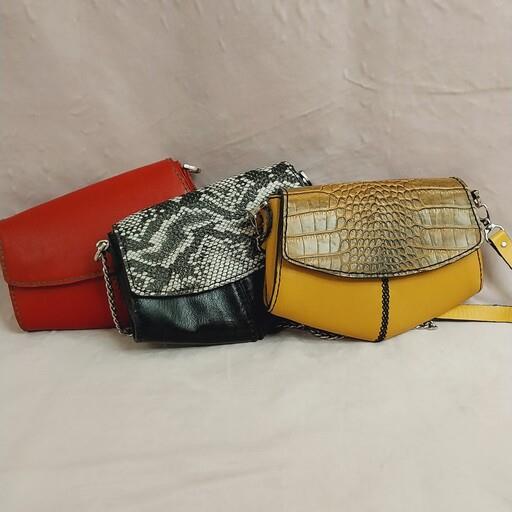 کیف چرم و دستدوز کمری و رودوشی زنانه (چرم طبیعی و کاملا دست دوز )